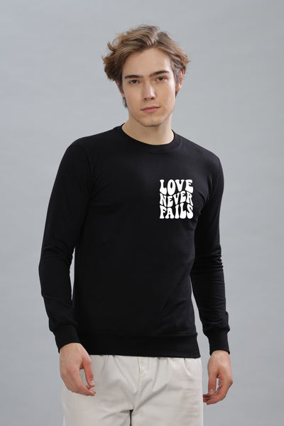 Love Never Fails Men’s Soft & Cozy Fabric Full Sleeve Sweatshirt