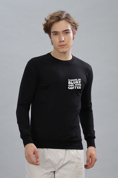 Running on Bluey and Iced Coffee Men's Sweatshirt | Super Soft Cotton