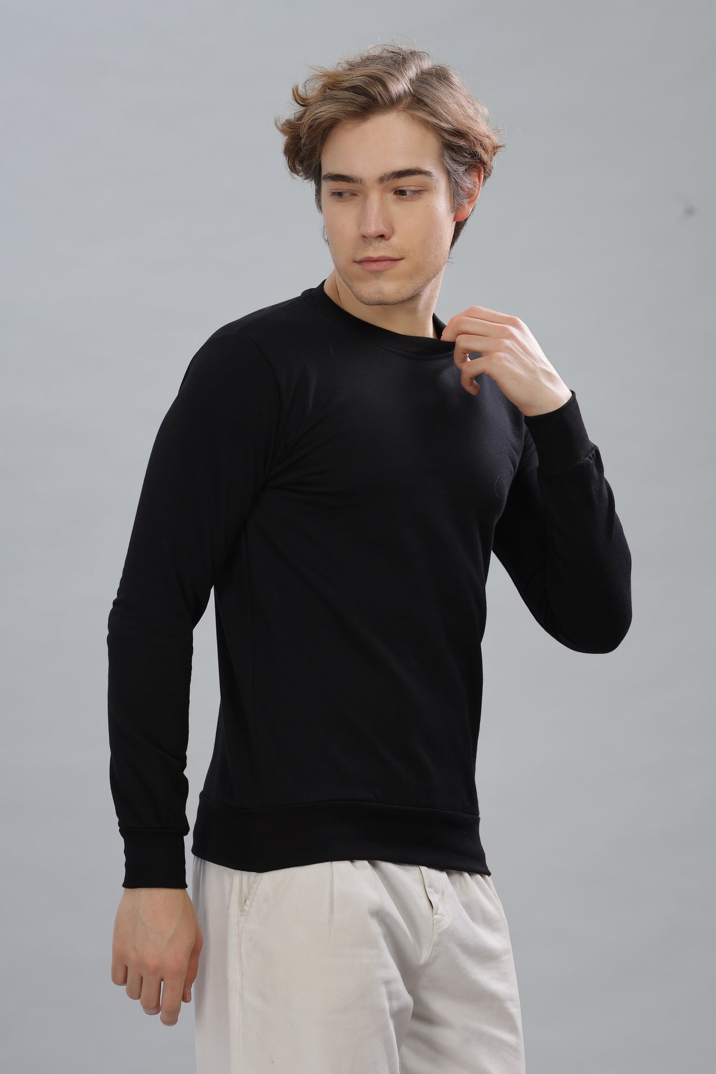 Men’s Solid Stylish Look Full Sleeve Premium Comfort Sweatshirt
