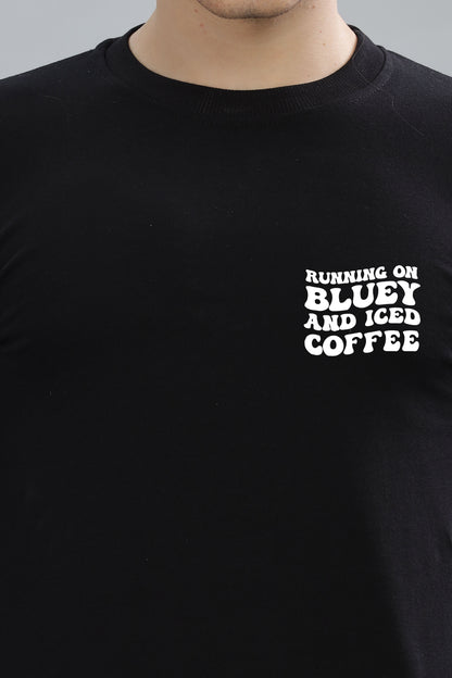 Running on Bluey and Iced Coffee Men's Sweatshirt | Super Soft Cotton