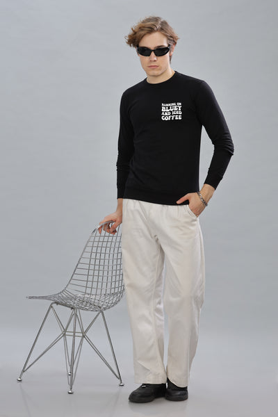 Running on Bluey and Iced Coffee Men's Sweatshirt | Super Soft Cotton
