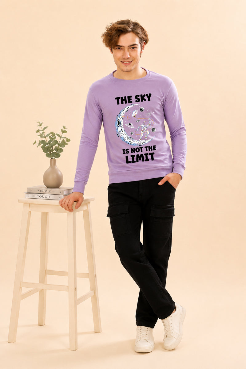 Faltu.co The Sky Is The Limit Printed Men’s Full Sleeve Premium Pure Cotton Sweatshirt
