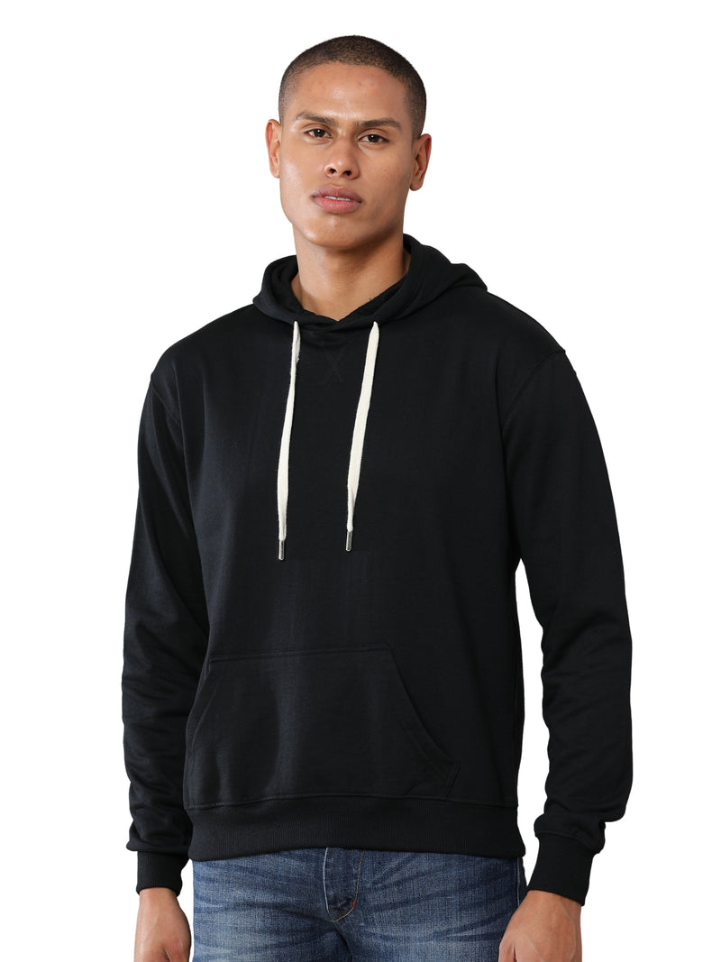 Men Plain Solid Pullover Hooded Hoodie Sweatshirt with 2 Kangaroo Pockets