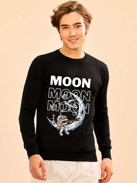 Faltu.co Moon 3 Printed Men’s Full Sleeve Premium Pure Cotton Sweatshirt
