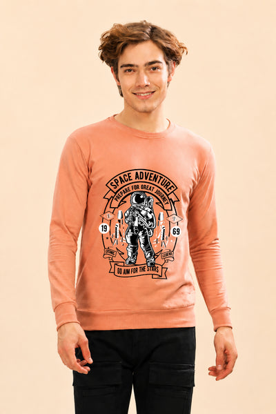 Faltu.co Space Adventure Printed Men’s Full Sleeve Premium Pure Cotton Sweatshirt