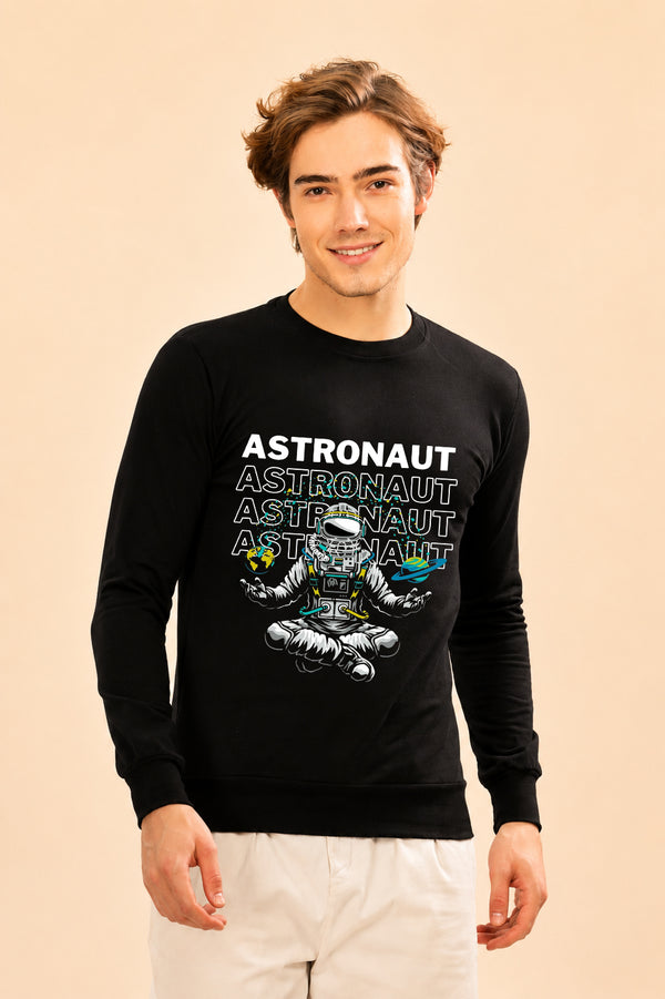 Faltu.co Astronout Printed Men’s Full Sleeve Premium Pure Cotton Sweatshirt