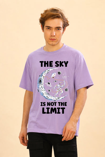 Faltu.co The Sky Is the Limit Men’s Printed Oversized Baggy Fit Rich Soft Cotton Fabric T-shirt