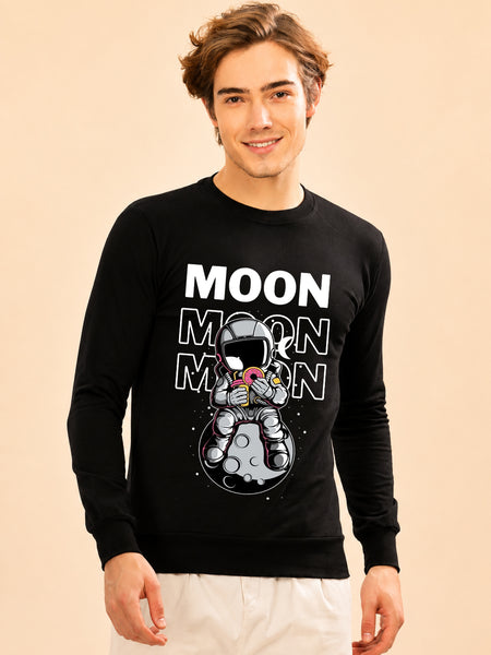Faltu.co Moon 2 Printed Men’s Full Sleeve Premium Pure Cotton Sweatshirt