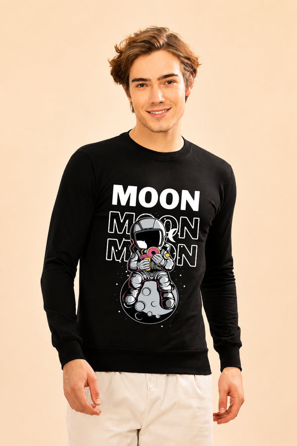 Faltu.co Moon 2 Printed Men’s Full Sleeve Premium Pure Cotton Sweatshirt