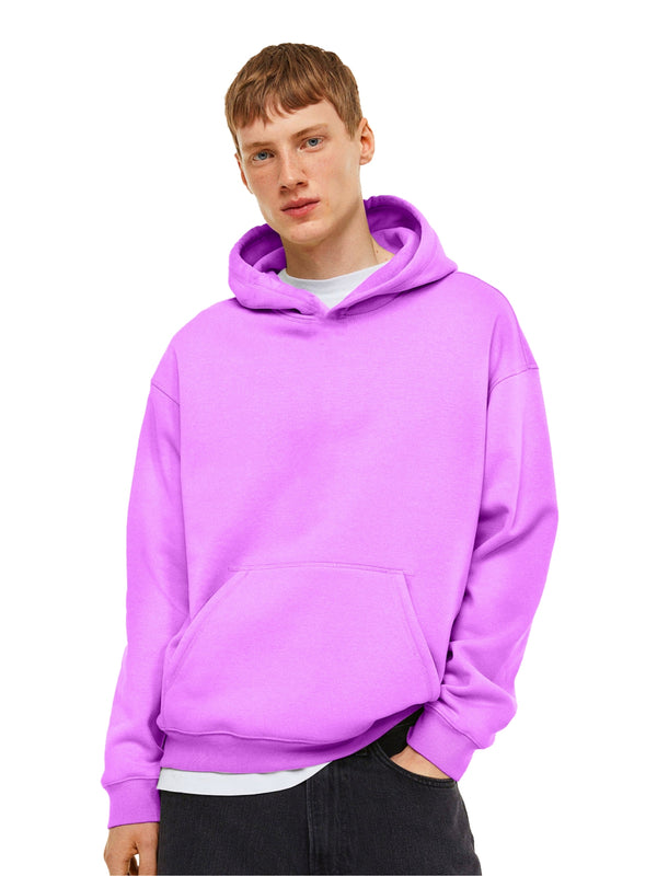 Men Plain Solid Pullover Hooded Hoodie Sweatshirt with 2 Kangaroo Pockets