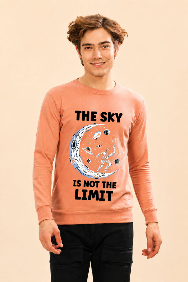 Faltu.co The Sky Is The Limit Printed Men’s Full Sleeve Premium Pure Cotton Sweatshirt