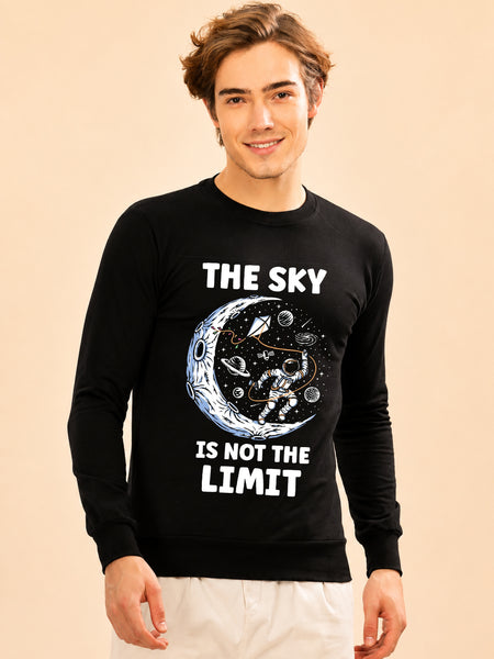 Faltu.co The Sky Is The Limit Printed Men’s Full Sleeve Premium Pure Cotton Sweatshirt