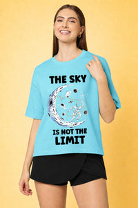The Sky is The Limit Printed Oversized Baggy Loose Fit T-Shirt