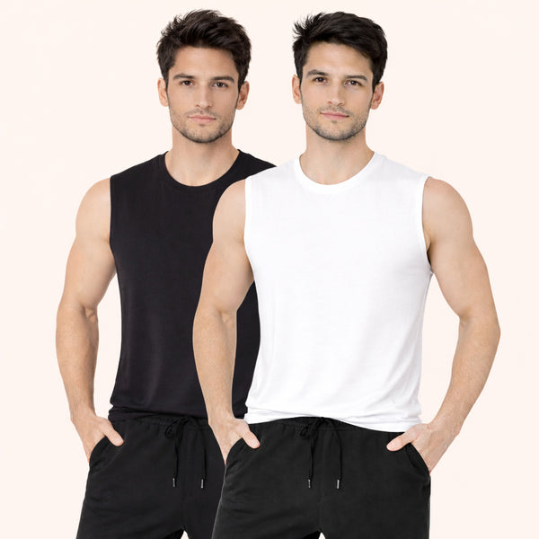Faltu.co Pack of 2 Multicolour Men Cotton Gym Vest Breathable Sleeveless Sando