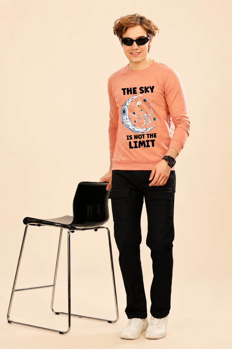 Faltu.co The Sky Is The Limit Printed Men’s Full Sleeve Premium Pure Cotton Sweatshirt
