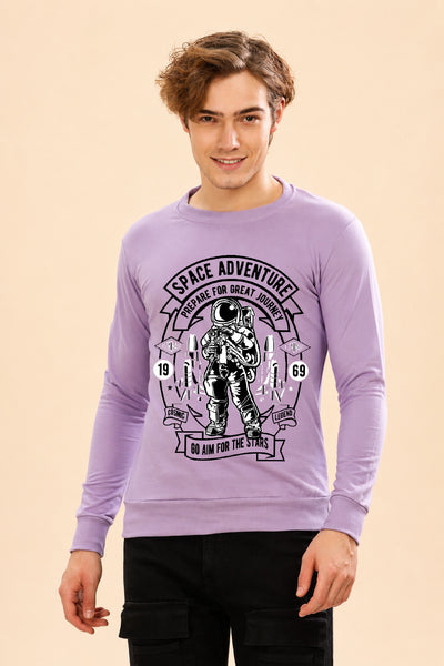 Faltu.co Space Adventure Printed Men’s Full Sleeve Premium Pure Cotton Sweatshirt