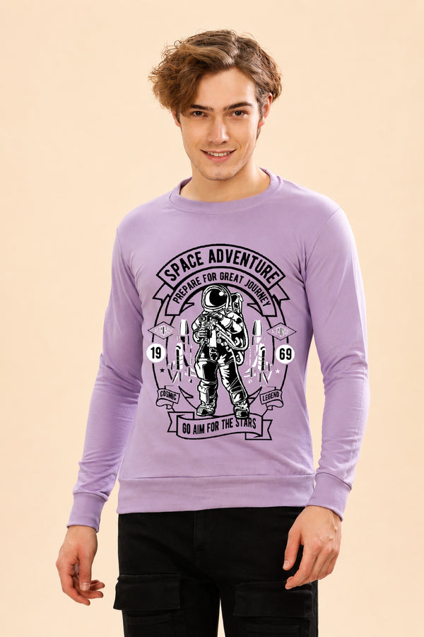 Faltu.co Space Adventure Printed Men’s Full Sleeve Premium Pure Cotton Sweatshirt