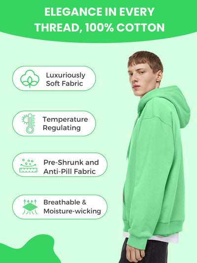 Men Plain Solid Pullover Hooded Hoodie Sweatshirt with 2 Kangaroo Pockets