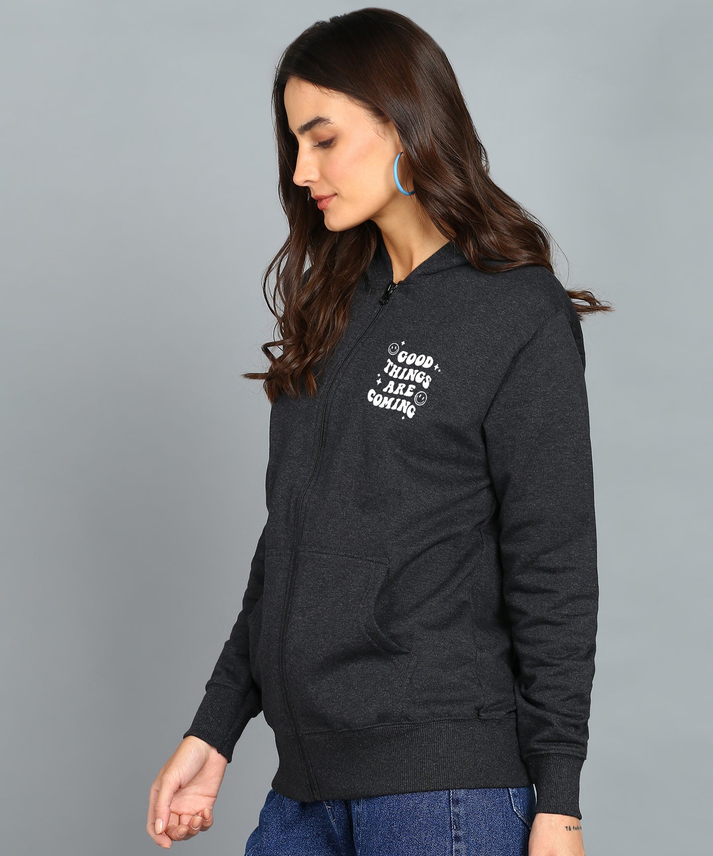 Good Things Are Coming Women’s Zipper Hoodie