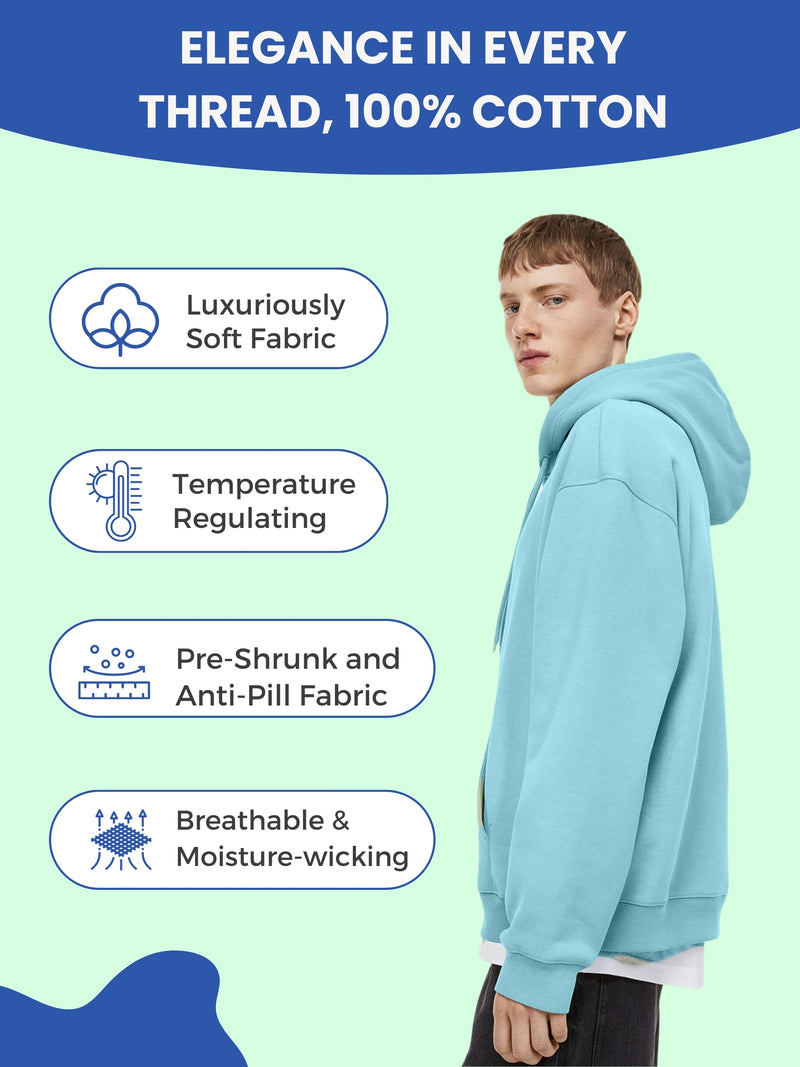 Men Plain Solid Pullover Hooded Hoodie Sweatshirt with 2 Kangaroo Pockets