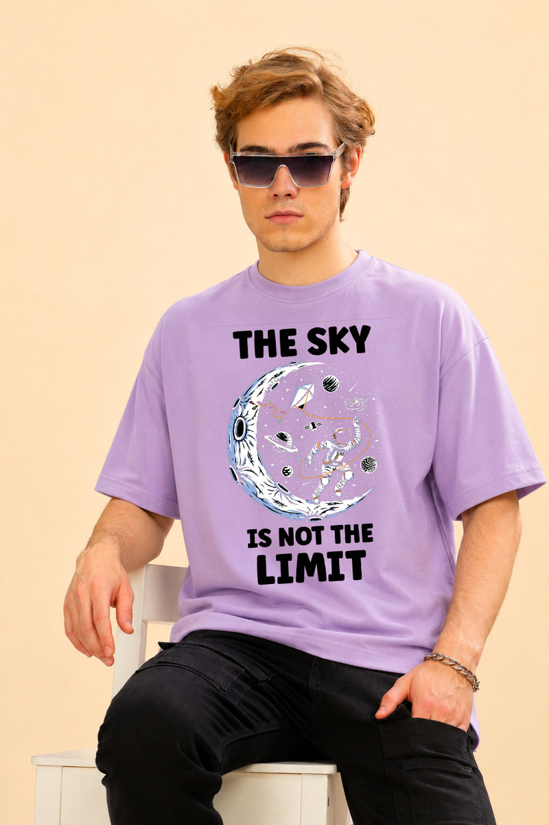 Faltu.co The Sky Is the Limit Men’s Printed Oversized Baggy Fit Rich Soft Cotton Fabric T-shirt
