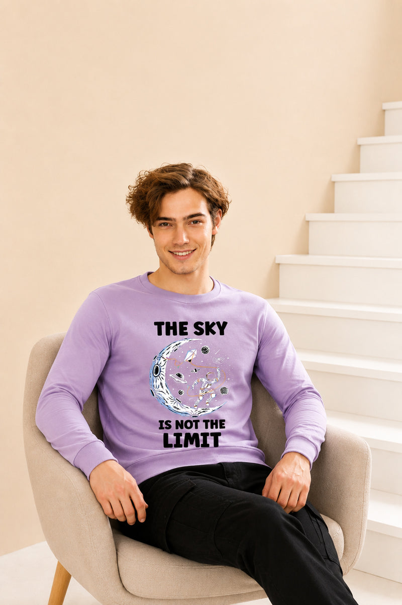 Faltu.co The Sky Is The Limit Printed Men’s Full Sleeve Premium Pure Cotton Sweatshirt