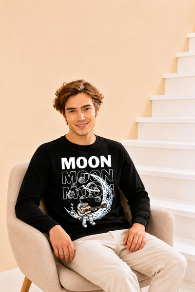 Faltu.co Moon 3 Printed Men’s Full Sleeve Premium Pure Cotton Sweatshirt