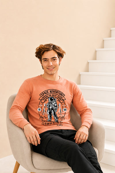 Faltu.co Space Adventure Printed Men’s Full Sleeve Premium Pure Cotton Sweatshirt