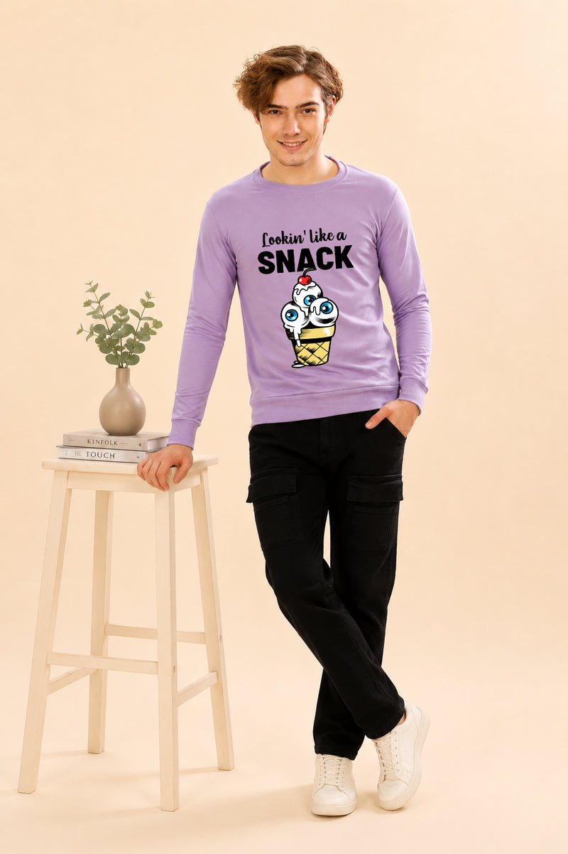 Looking Like A Snack Printed Men’s Full Sleeve Premium Pure Cotton Sweatshirt