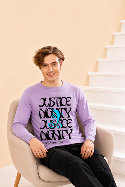 Faltu.co Justice Dignity Printed Men’s Full Sleeve Premium Pure Cotton Sweatshirt