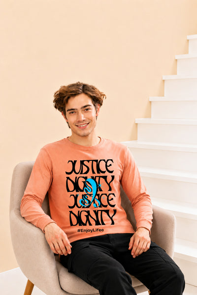 Faltu.co Justice Dignity Printed Men’s Full Sleeve Premium Pure Cotton Sweatshirt