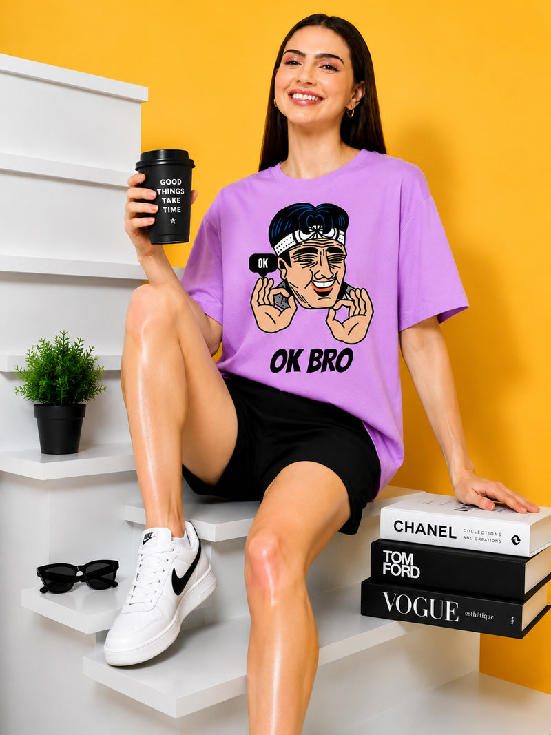OK Bro Oversized Baggy Loose Fit T-Shirt