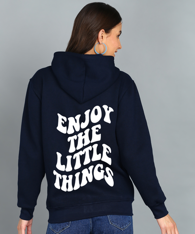 Enjoy the Little Things Zipper Hooded Hoodie for Women