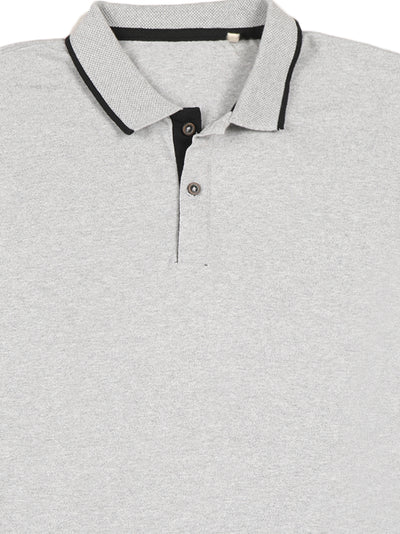Sustainable Heather Grey Men's Premium Polo T-Shirt | Eco-Friendly Casual Wear