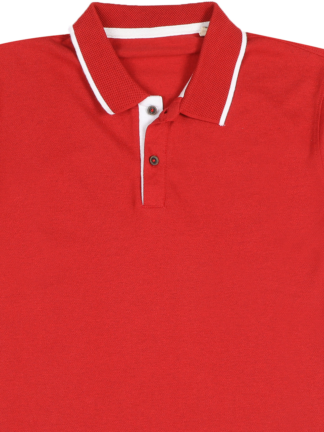 Sustainable Heather Red Men’s Premium Polo T-Shirt with White Tipping | Eco-Friendly Casual Wear