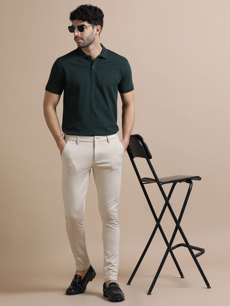 Sustainable Forest Green Men’s Premium Polo T-Shirt | Eco-Friendly Luxury
