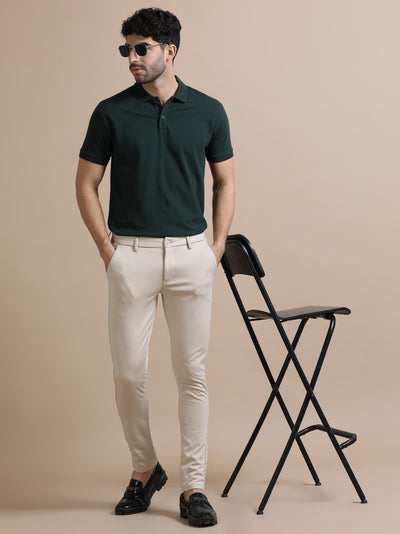 Sustainable Forest Green Men’s Premium Polo T-Shirt | Eco-Friendly Luxury