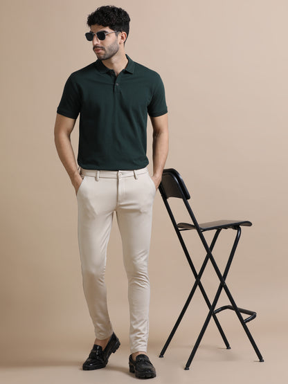 Sustainable Forest Green Men’s Premium Polo T-Shirt | Eco-Friendly Luxury