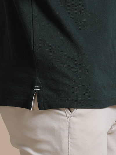 Sustainable Forest Green Men’s Premium Polo T-Shirt | Eco-Friendly Luxury
