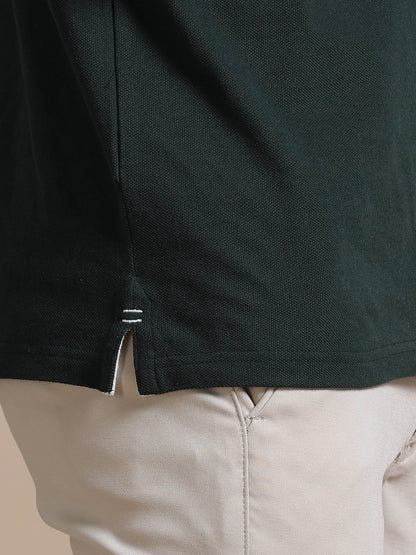 Sustainable Forest Green Men’s Premium Polo T-Shirt | Eco-Friendly Luxury