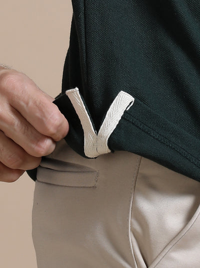 Sustainable Forest Green Men’s Premium Polo T-Shirt | Eco-Friendly Luxury