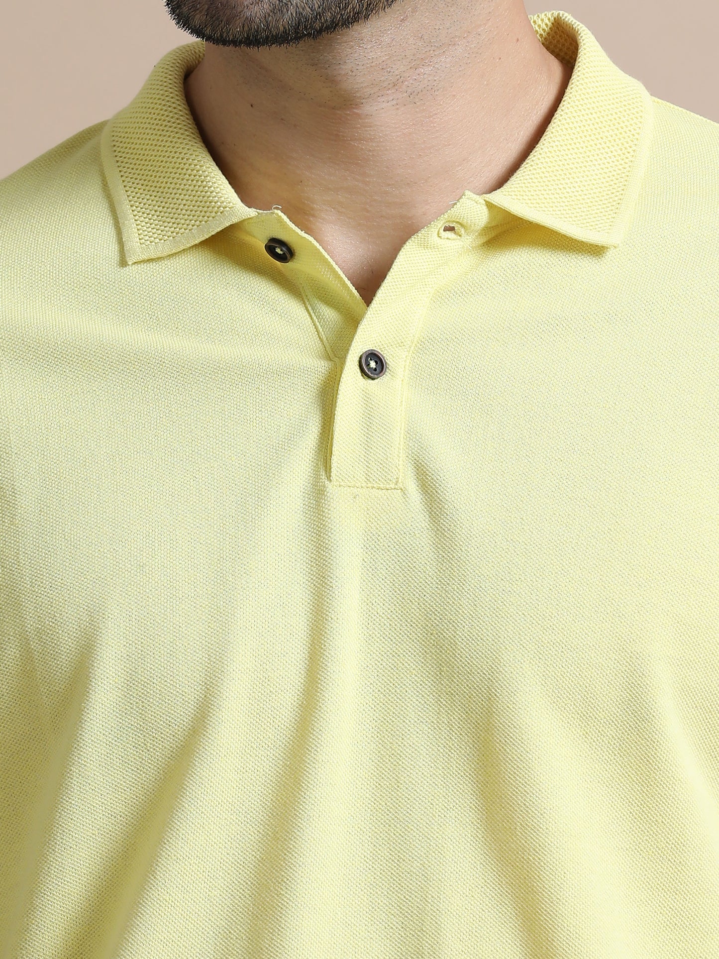Sustainable Sunrise Yellow Men's Premium Polo T-Shirt | Eco-Friendly Smart-Casual Wear