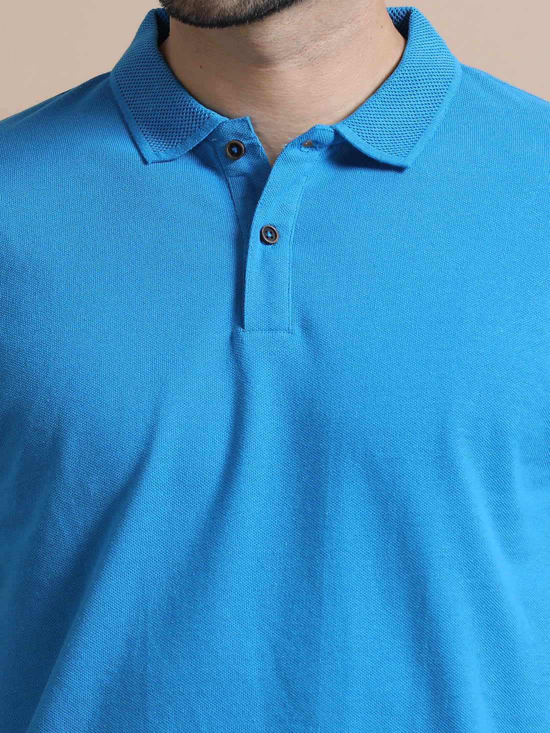 Aqua Blue Sustainable Premium Polo Eco-Friendly Casual Wear T-Shirt for Men