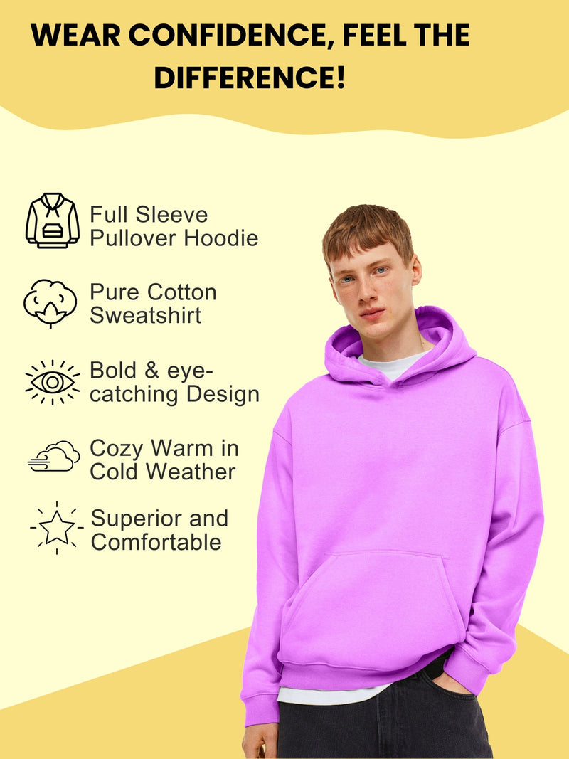 Men Plain Solid Pullover Hooded Hoodie Sweatshirt with 2 Kangaroo Pockets