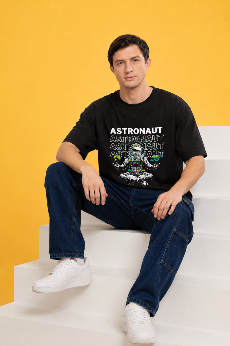 Faltu.co Astrnout Men’s Printed Oversized Baggy Fit Rich Soft Cotton Fabric T-shirt