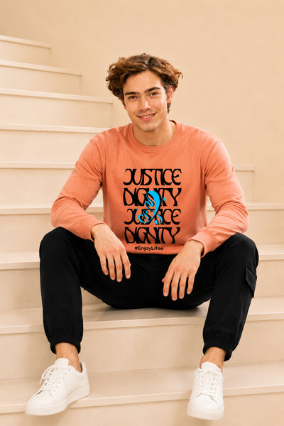 Faltu.co Justice Dignity Printed Men’s Full Sleeve Premium Pure Cotton Sweatshirt