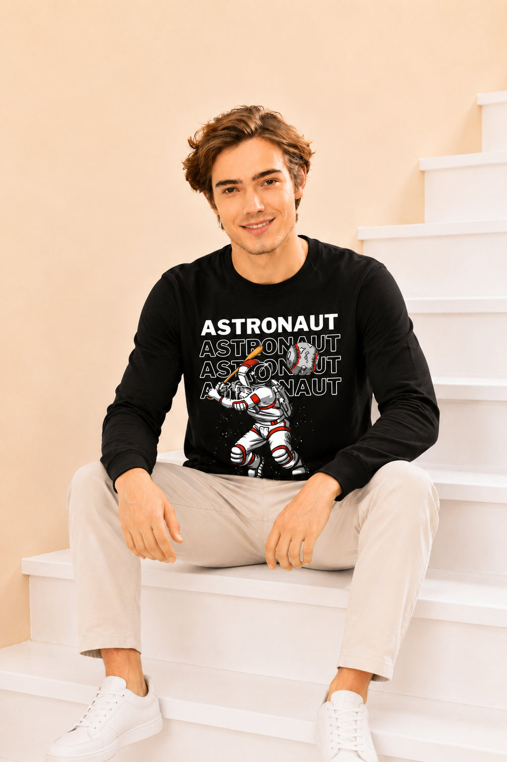 Faltu.co Astronout 2 Printed Men’s Full Sleeve Premium Pure Cotton Sweatshirt