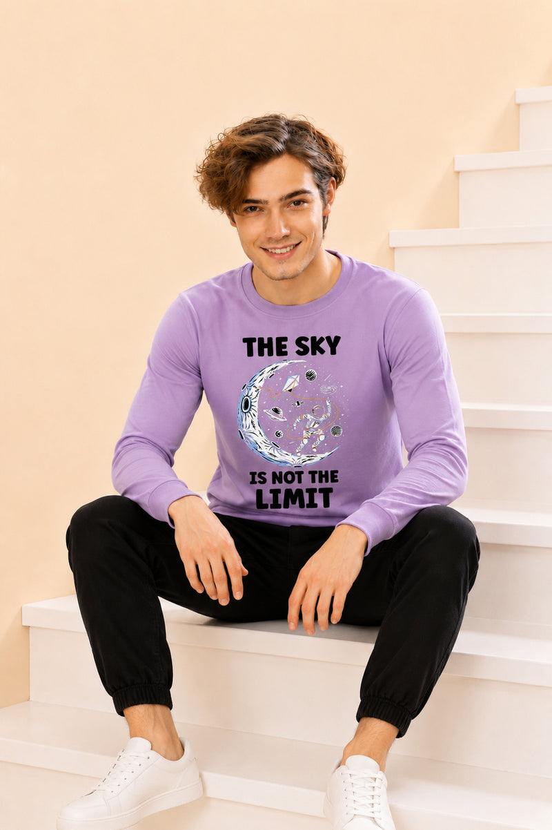 Faltu.co The Sky Is The Limit Printed Men’s Full Sleeve Premium Pure Cotton Sweatshirt
