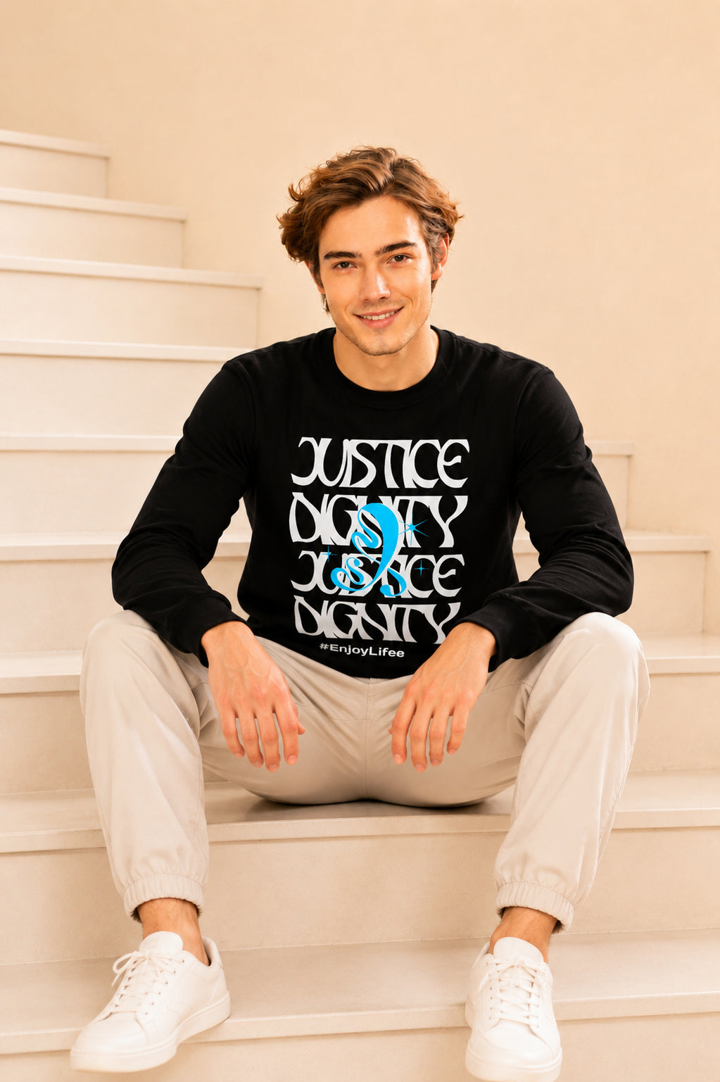 Faltu.co Justice Dignity Printed Men’s Full Sleeve Premium Pure Cotton Sweatshirt