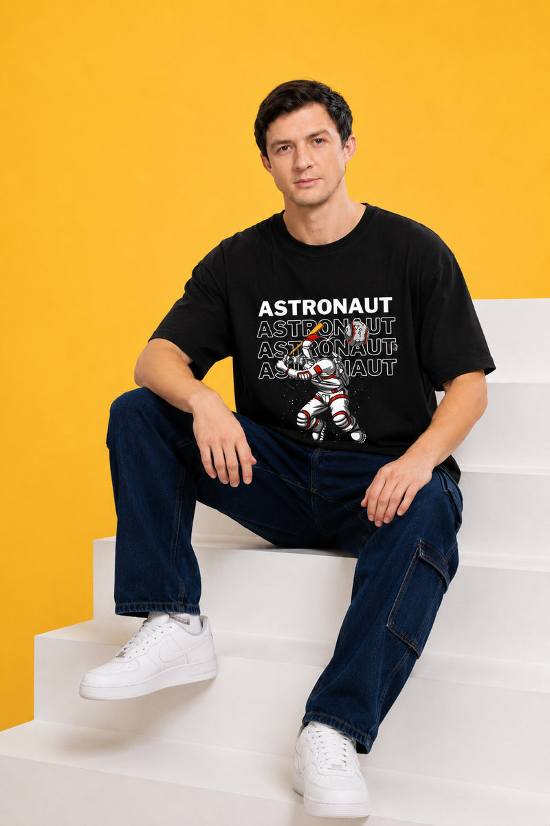 Faltu.co Astrnout 2 Men’s Printed Oversized Baggy Fit Rich Soft Cotton Fabric T-shirt